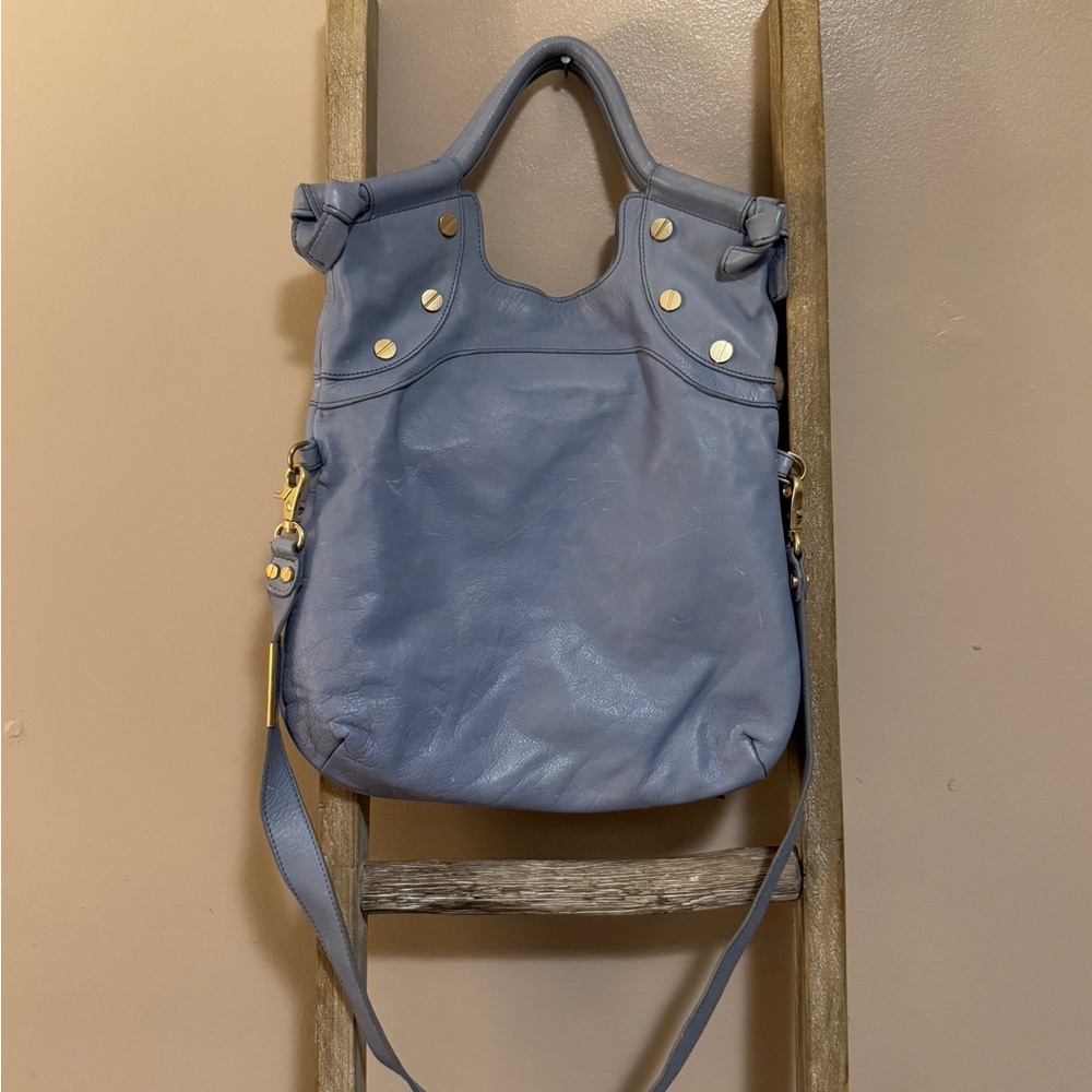 Foley & Corrina Blue Leather Women's Bag